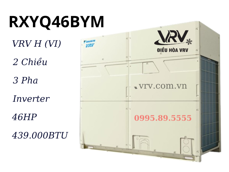 Tổ hợp 2 dàn nóng Daikin VRV H 46HP RXYQ46BYM