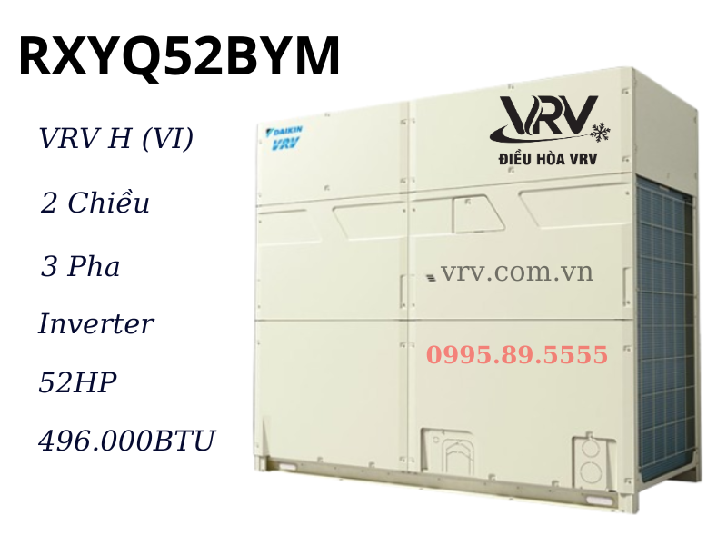 Tổ hợp 3 Dàn Nóng Daikin VRV H 52HP RXYQ52BYM
