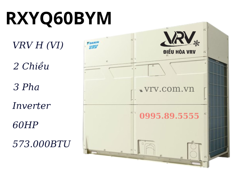 Tổ hợp 3 dàn nóng Daikin VRV H 60HP RXYQ60BYM